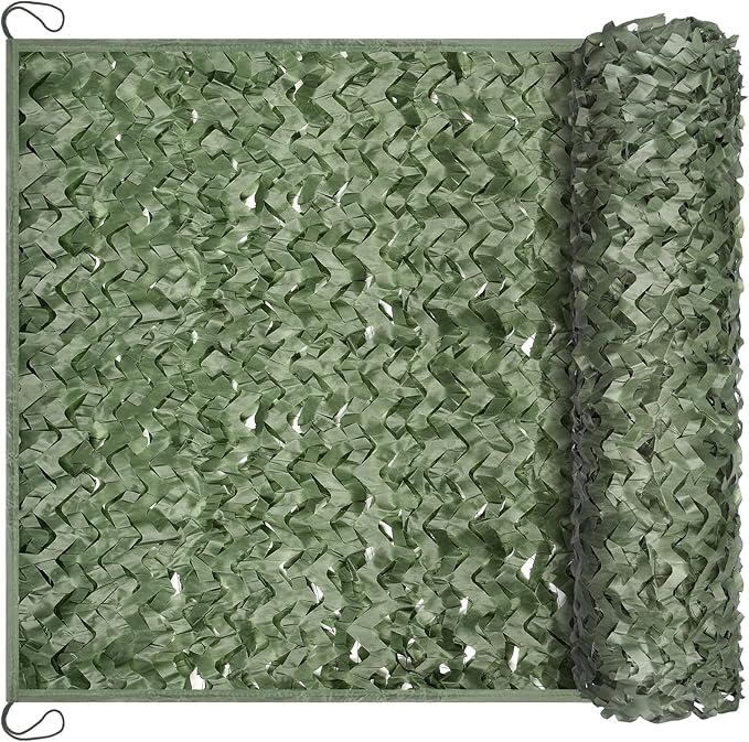 Camo Netting Camouflage Netting 20x20 10x20 10x10 Bulk Roll Burlap Camo Tarp Sunshade Net for Hunting Blind Dinosaur Birthday Jungle MilitaryTheme Party Decoration Camping Shooting
