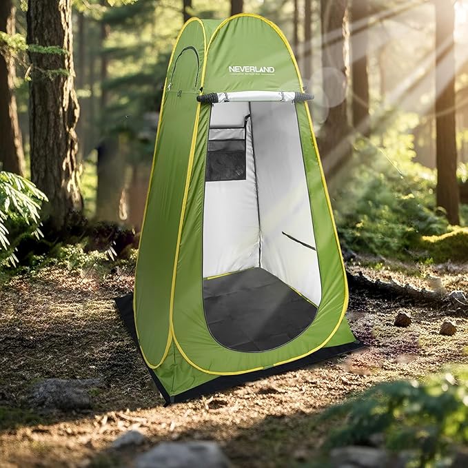 NEVERLAND Pop Up Privacy Shower Tent - Portable Changing Shower Tent, Dressing Room, Bathroom, Outdoor Rain Shelter for Camping, Hiking, Beach