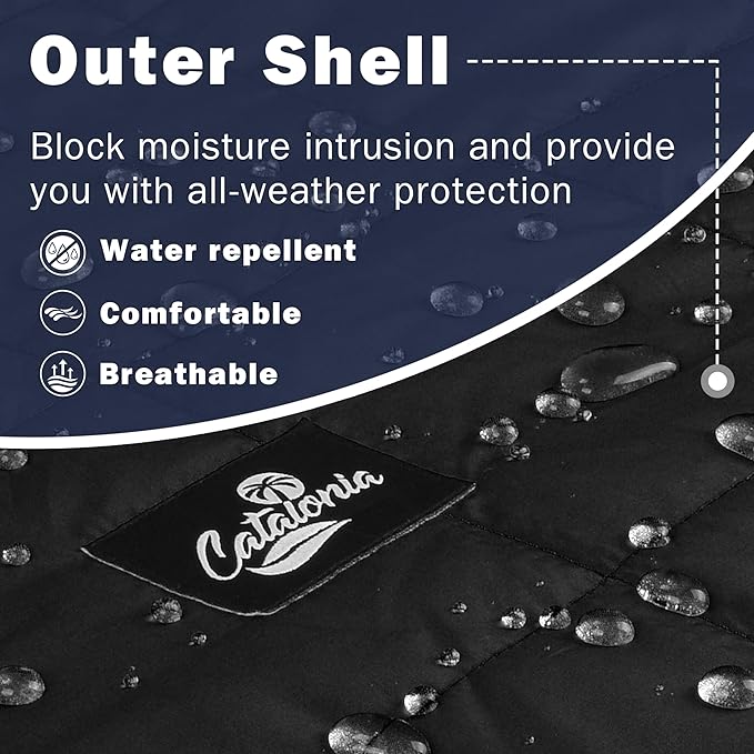 Catalonia Outdoor Windproof Wearable Stadium Blanket, Oversized Waterproof Wearable Blanket Poncho