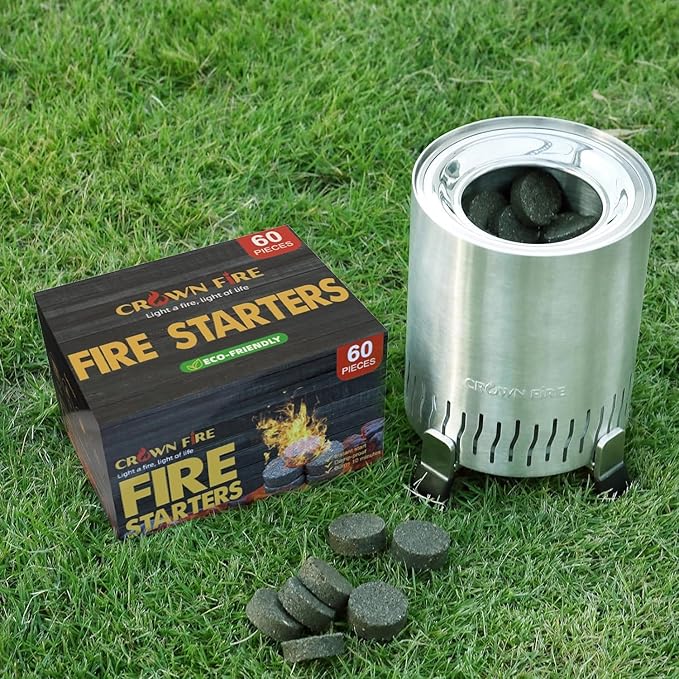 Fire Starters for Solo Stove Mesa, 60 Count BBQ Firestarter and Fireplace Accessories, Pellets for Bonfire and Firepit, Camping, Grilling, Cooking, Campfires, Charcoal, Wood, and Sticks