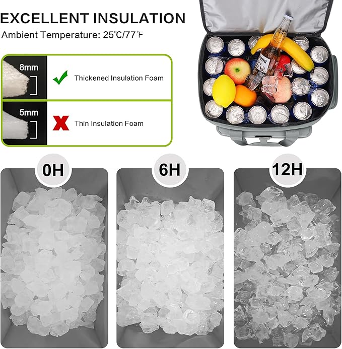 36L Large Soft Cooler Insulated Cooler Bag Soft Sided Collapsible Coolers for Travel, Camping, Beach. Leakproof, Waterproof, Expandable, 36L