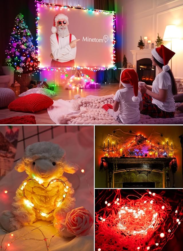 Fairy Lights Color Changing - 66 FT 200 LED String Lights with Remote, 16 Single Colors & 6 Holiday Colors Changing Fairy Lights, Christmas String Lights with Timer, Fairy Lights for Bedroom Indoor