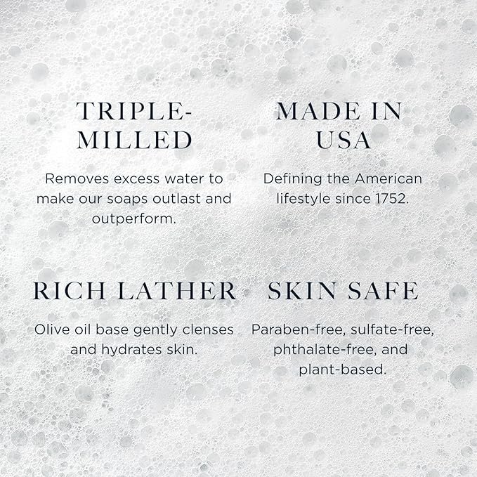 Caswell-Massey Rose Natural Bar Soap for Women, Moisturizing Body Soap Bar for All Skin Types, Made with Essential Oils & Plant-Based Formula for Soft Skin, 3.5 oz