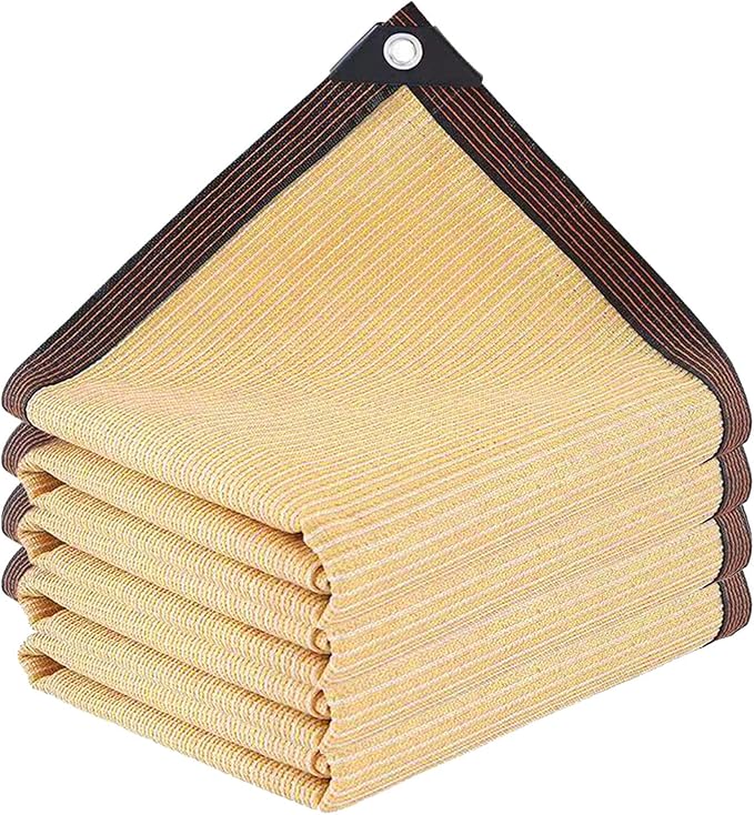 Shade Cloth - Pergola Sun Shade 90% Outdoor Shade Fabric with Grommets for Pergola Cover Patio Gazebo Deck Garden Porch Wheat(8 * 20FT)