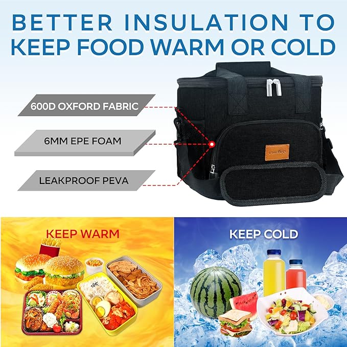 Portable Soft Cooler Bag - 24/60 Can Insulated Camping Cooler, Leakproof Collapsible Soft Sided Cooler for Drink, Suitable for Picnic, Beach, Outdoor, Lunch, Work, Ice Chest