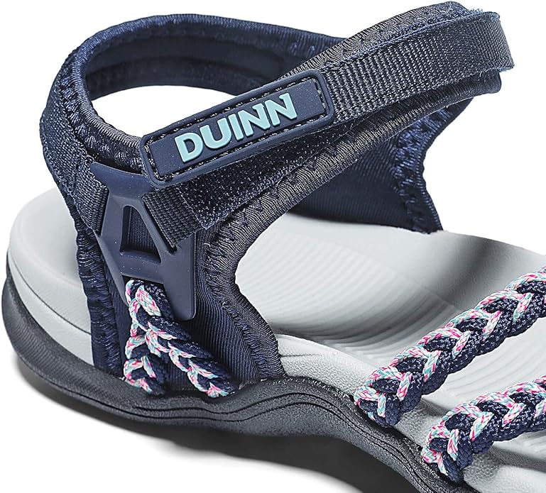 UBFEN Womens Hiking Comfort Sport Sandals Beach Vacation Camping Casual Sport Sandals with Adjustable Straps and Arch Support