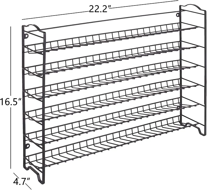 SWOMMOLY Spice Rack Organizer with 72 Empty Square Spice Jars, 340 Spice Labels with Chalk Marker and Funnel Complete Set,for Countertop,Cabinet or Wall Mount, Black