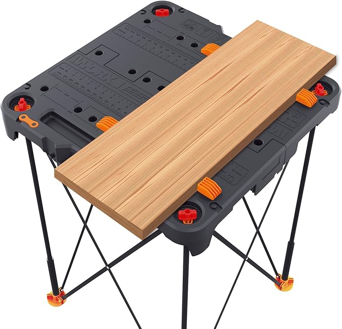 Worx WX066 Sidekick Folding Work Table, Portable All-in-one Work Bench