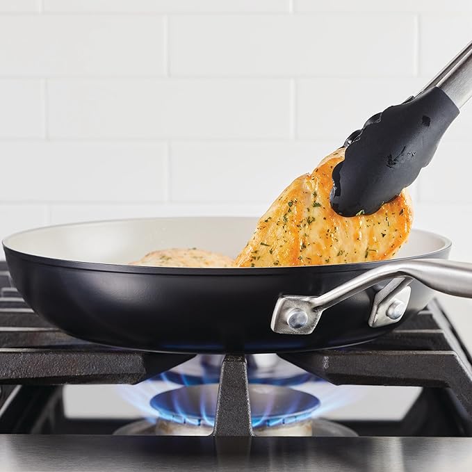 KitchenAid Hard Anodized Ceramic Nonstick Frying Pan/Skillet, 12.25 Inch, Matte Black