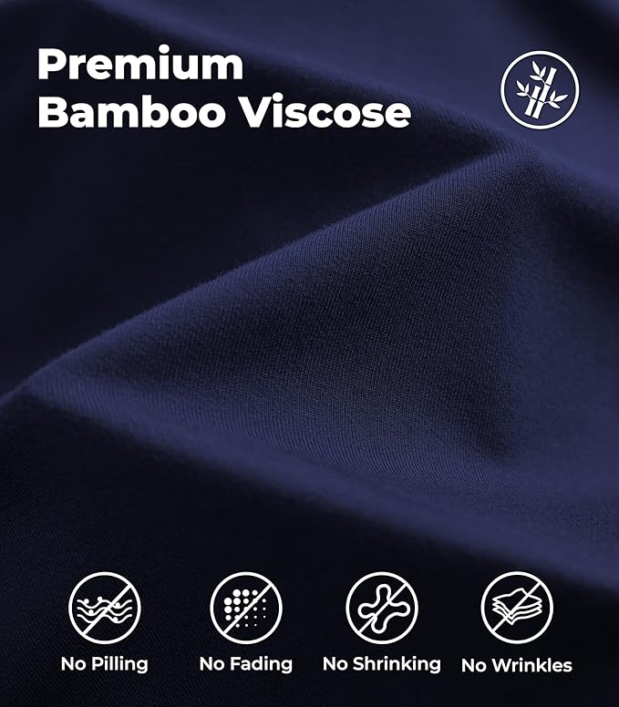 NACHILA Men's Thermal Underwear Set-Viscose Made from Bamboo, Soft Long Sleeve Base Layers Top and Bottom Warm Long Johns Set