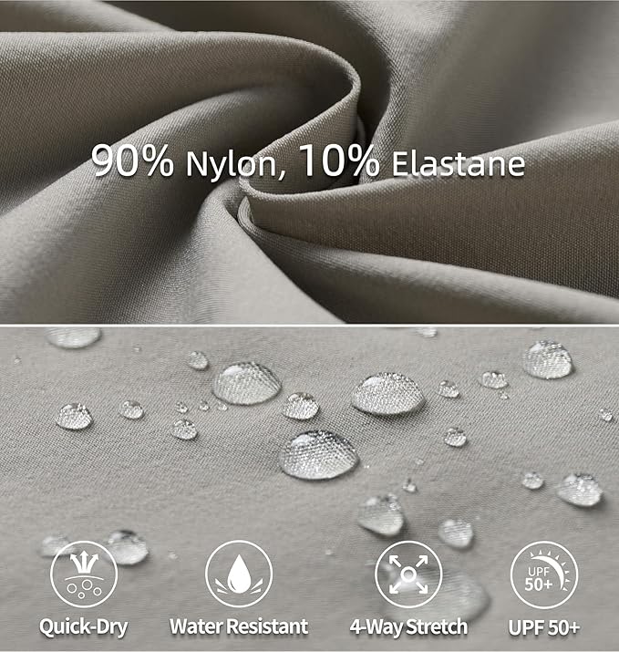 Women's Hiking Pants Quick Dry Lightweight Cargo Pants UPF 50 Water Resistant Zipper Pockets for Golf Travel Work Camping