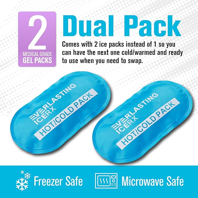 Reusable Hot and Cold Gel Ice Pack Wrap (2 Pack) - Hot and Cold Therapy Solution for Injuries - Adjustable & Flexible for Knees, Back, Shoulders, Arms, and Legs - Ice Packs for Injuries Reusable
