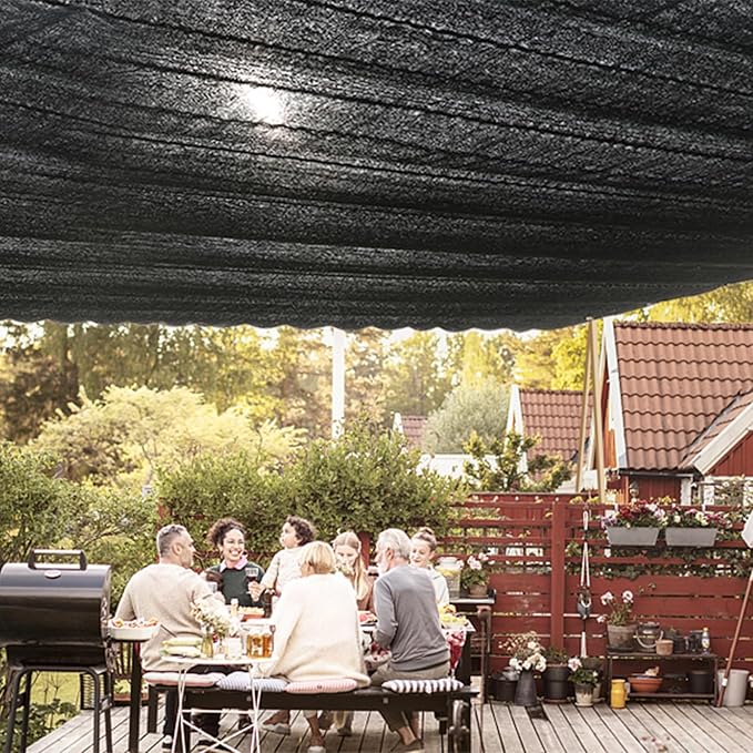 QLOFEI 18 x 24 FT Shade Cloth for Garden, 80% Sunblock Shade Neting Cover with Grommets, Sun Screens for Patio Plants Greenhouse, Mesh Tarp for Kennel Chicken Coop Pergola Outdoor