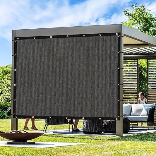 Artpuch Outdoor Pergola Shade Cover 15x23 FT Sun Shade Cloth with Grommets Dark Grey 90% UV Protection Canopy Patio Privacy Screen (Customized Available)