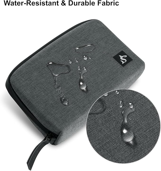 Electronic Organizer Travel Case – Waterproof Cable Bag for Cord, Charger, Hard Disk, Power Bank – Small Tech Storage for Travel, Backpack, Business Trip, Airplane (Dark Gray)