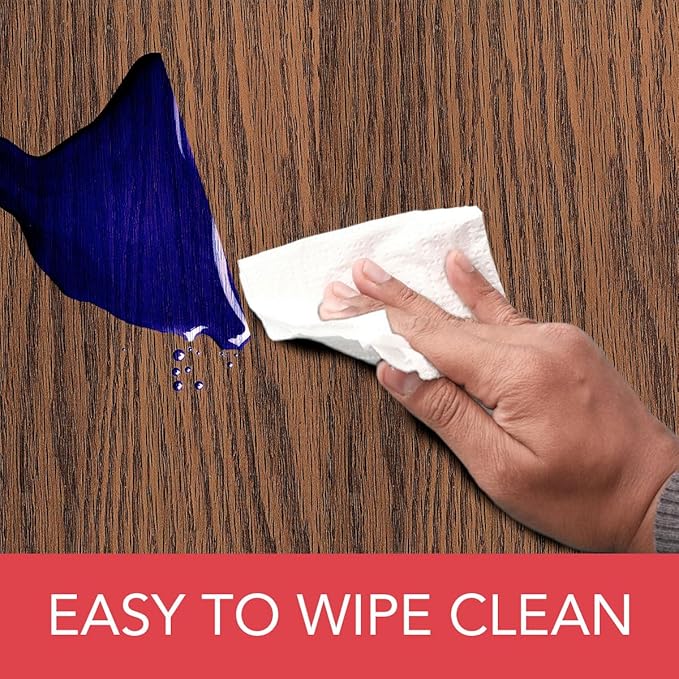 LAMINET ETWOD60-OAK Woodgrain Elastic Round Table Cover, Large Fits Up to 45"-56" Diameter, Large Fits Up to 45"-56" Diameter, Oak Wood