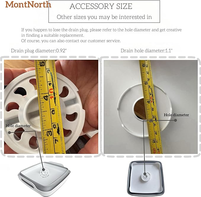 Collapsible Wash Basin 9L, Foldable Dish Tub with Drain Plug, Portable Collapsible Dish Basin, Camping Sink for Washing Dishes, Laundry & Kitchen Use,Gray