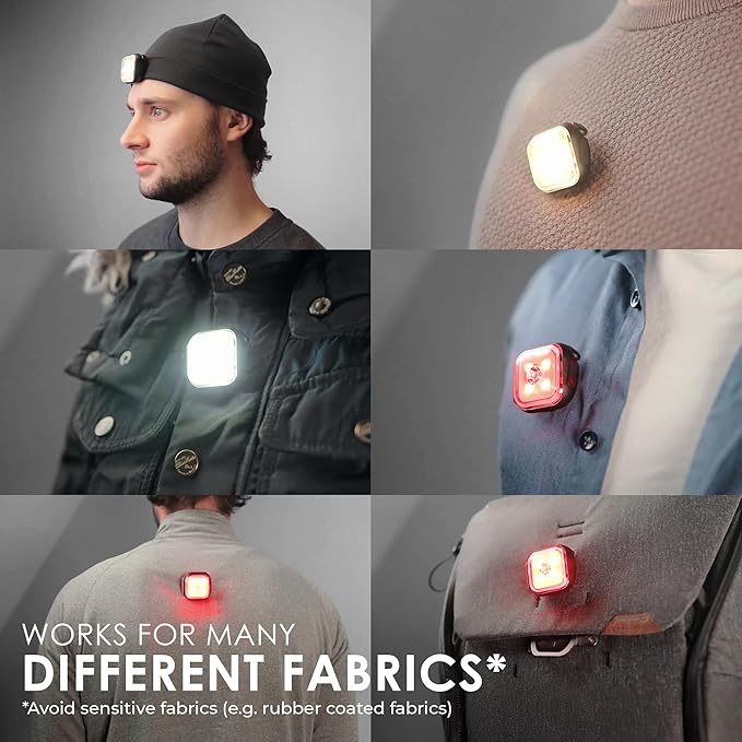 MEOLIGHT 500 Lumen Light for Running, Dogs, Walking - Wearable Flashlight Chest LED Safety Light for Dog Collars, Bike Tail Lights, Hiking, Camping - Reflective Accessories (2X Meolight)