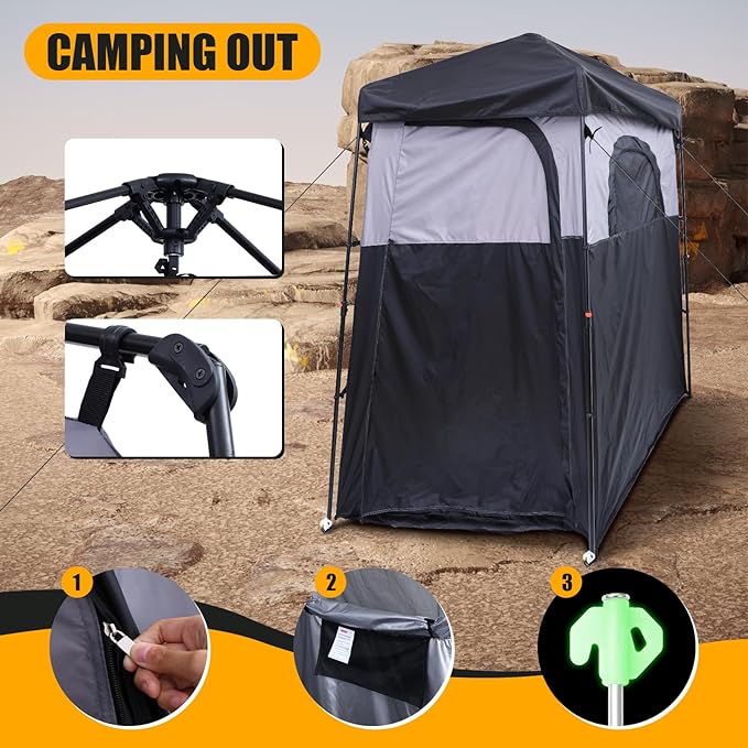 CDEN Camping Shower Tent, Outdoor Shower Enclosure, Camping Shower, Outdoor Bathroom, Pop Up Changing Tent, Oversize