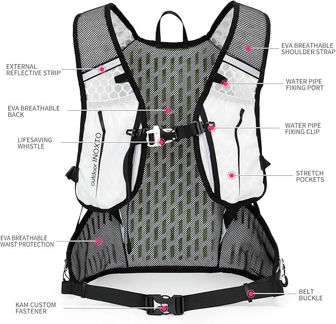 16L Hydration Backpack with Free 2-Liter Water Bladder,The Lightweight Hydration Pack for Cycling, Hiking, Skiing