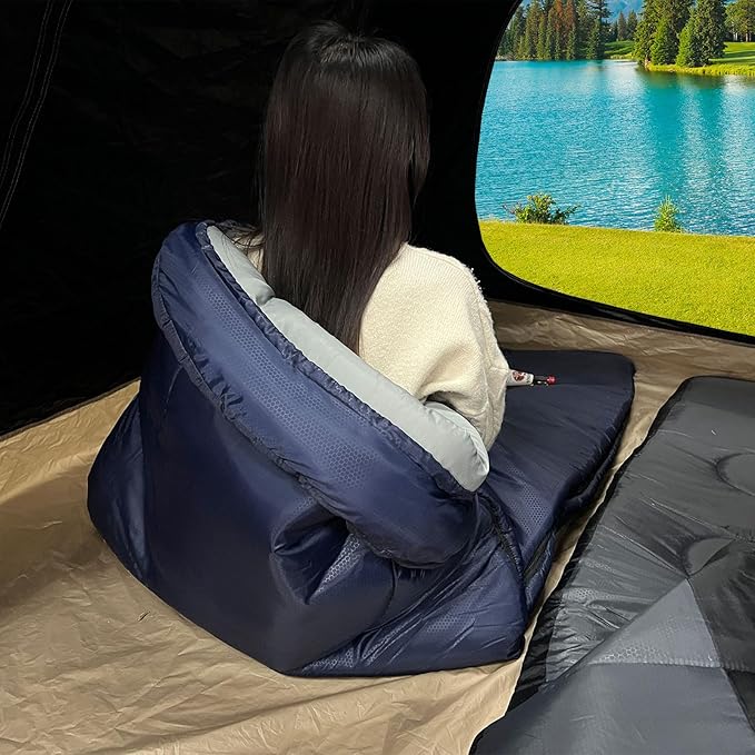 XL 10 Degree Sleeping Bags Waterproof for Adults 350GSM Machine Washable with Compression Sack for 3-4 Season Camping Outdoor