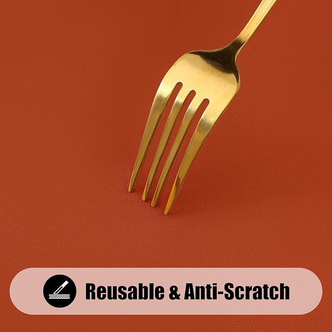 Smiry 2 Pack Rectangle Picnic Table Cloth, Waterproof Elastic Fitted Tablecloths, Washable Polyester Rectangular Patio Table Cover for Camping, Indoor and Outdoor (Rust, 30"x96")