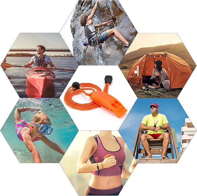 Whistle, Super Loud Emergency Whistle with Lanyard, Ideal for Boating, Swimming, Kayaking, Water Survival, Hiking, Camping