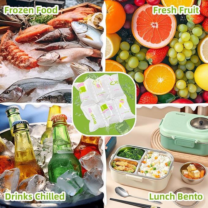 WORLD-BIO Dry Ice Packs for Shipping & Coolers, Shipping Ice Sheets for Coolers Reusable, Long Lasting Dry Ice for Shipping Food, Keep Food Drink Cold,17'' X 9.3'' 192 Cells