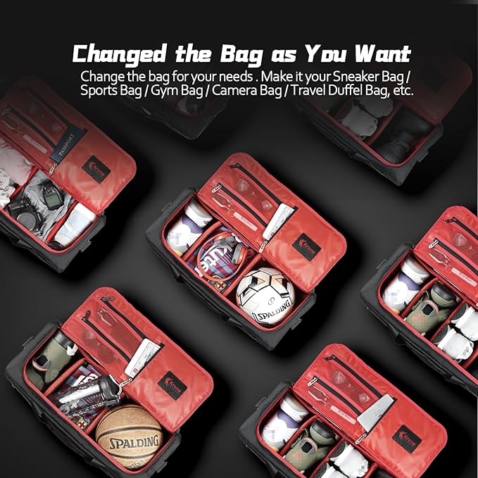 Sneaker Bag for Travel/Sneakerhead gift/Outdoor Sports Bag/Gym Bag /, A Multi-functional Travel Duffel Bag with 3 Adjustable Dividers, & Shoulder Strap,Made of Nylon, by Krone Kalpasmos-classic