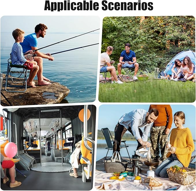 16 Inch Tall Portable Folding Camping Stool - Aluminum Alloy Lightweight Seat With Carry Bag for Fishing, Outdoor Camping, Hiking and BBQ - Red