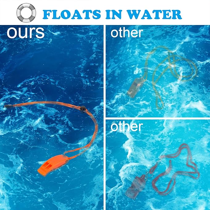 Whistle, Super Loud Emergency Whistle with Lanyard, Ideal for Boating, Swimming, Kayaking, Water Survival, Hiking, Camping