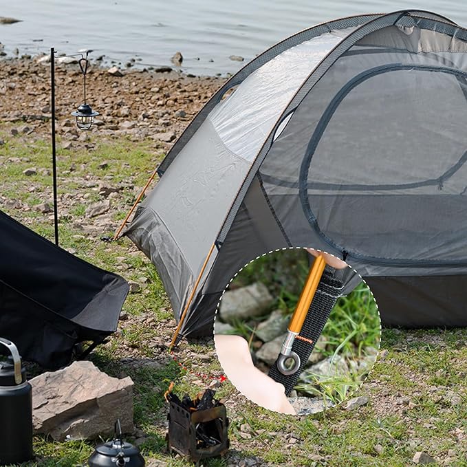 Azarxis Tent Poles Aluminum Tent Rod Replacement Camping Accessories, Multifunction Lightweight Tent Poles Repair Kit, 7001 Series Aircraft-Grade Aluminum