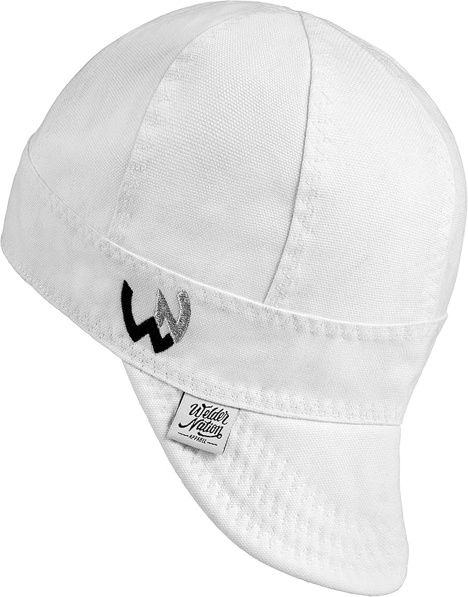 Welder Nation 8 Panel 10 oz Welding Premium Cap 100% Cotton Interior & Duck Canvas Exterior - Protective Durable Heavy-Duty
