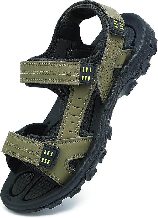 Men's Sandals Open Toe Water Sandals,Athletic and Outdoor Hiking Sandal Waterproof Lightweight with Adjustable Strap