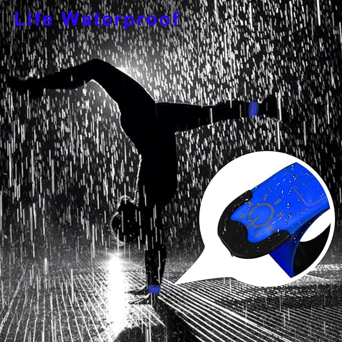 LED Safety Wristband Lights - Rechargeable Light Up Arm Ankle Band Kids Magic Slap Glow Bracelets Reflective Belt High Visibility for Night Cycling Walking Joggers Running Gear