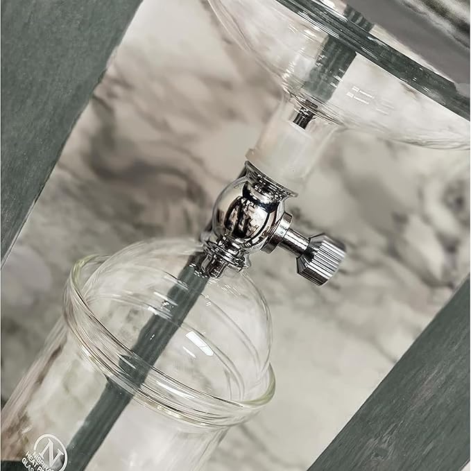 Nispira Iced Coffee Cold Brew Drip Tower Coffee Maker Wooden, 6-8 cup, Grey