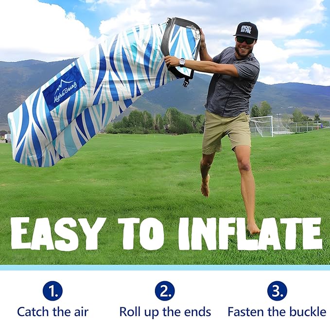 AlphaBeing Inflatable Lounger Beach Chair Accessories, Air Sofa Hammock Inflatable Couch for Camping Backyard Lakeside with Compression Sacks, Ideal Outdoor Gifts for Adults