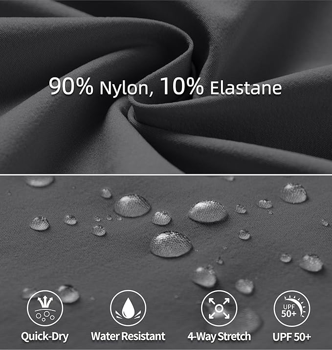 Women's Hiking Pants Quick Dry Lightweight Cargo Pants UPF 50 Water Resistant Zipper Pockets for Golf Travel Work Camping