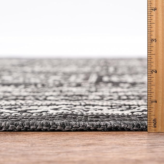 Keen Home Design Terrace Outdoor Area Rug - 4x6 Washable Indoor/Outdoor Rug for Patio, Kitchen, Balcony, Beach, Garden, Deck and Porch, Size: 3'10"x5'7"