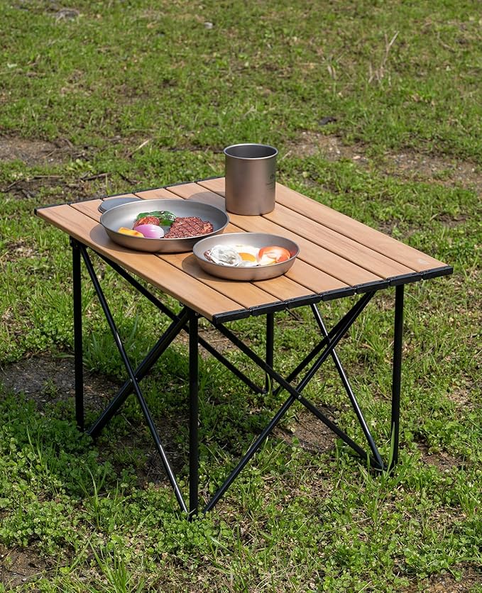 iClimb Ultralight Compact Camping Folding Table with Carry Bag (Reinforced Nature - L)