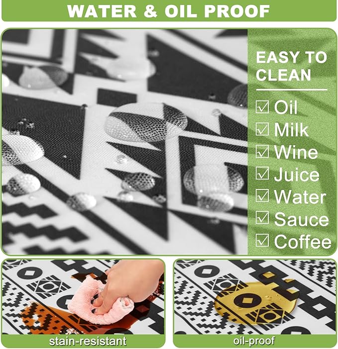 Fitted Picnic Table Cover with Bench Covers Vinyl Waterproof Elastic Edges Fitted Rectangle Tables Patio Tablecloth Camping Gear and Essentials Rv Accessories Road Trip Supplies Car Travel Must Haves