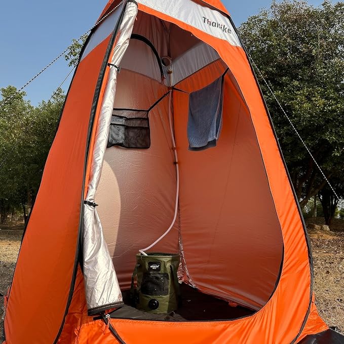 Upgrade Pop Up Privacy Shower Tent, Portable Camping Shower Tent, Camping Toilet Changing Room with Rain Shelter & Extended Floor Mat