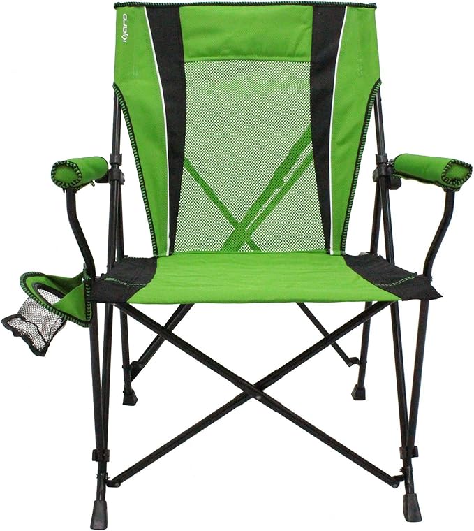 Kijaro Enjoy Versatile Folding Sports, Outdoor Chair & Lawn Chair, Dual Lock Feature, Ireland Green (Hard Arm)