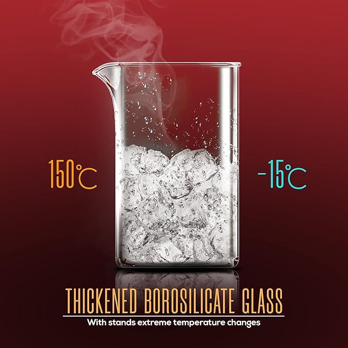 Utopia Kitchen 34 Ounce 1 Liter French Press Coffee Maker, Tea Maker, Travel Coffee Presses, Heat Resistant Thickened Borosilicate Coffee Pot for Camping Travel Gifts, Red Pack of 1