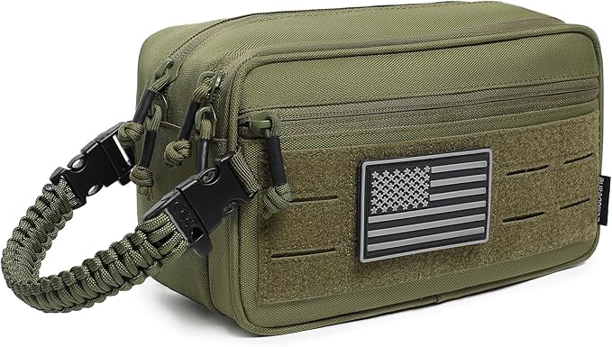 Tactical Toiletry Bag for Men Dry Wet Separate Dopp Kit Travel Hygiene Bag EDC Utility Tool Molle Pouch Mens Shaving Kit Travel shower Bags (OD Green)