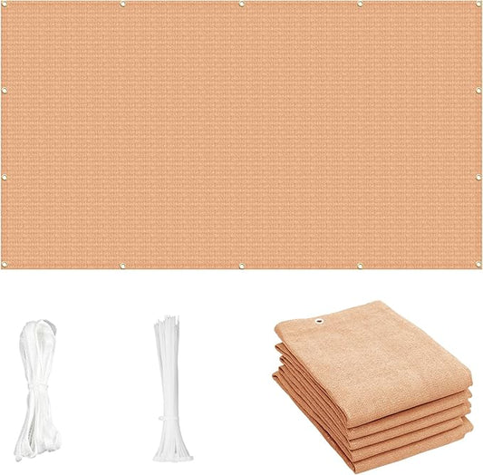 Cool Area Sun Shade Cloth with Grommets 5×9 FT Shade Panel Shade Tarp Screen Fabic for Outdoor Patio Pergola Cover Deck Garden, Peach Fuzz (Customized)