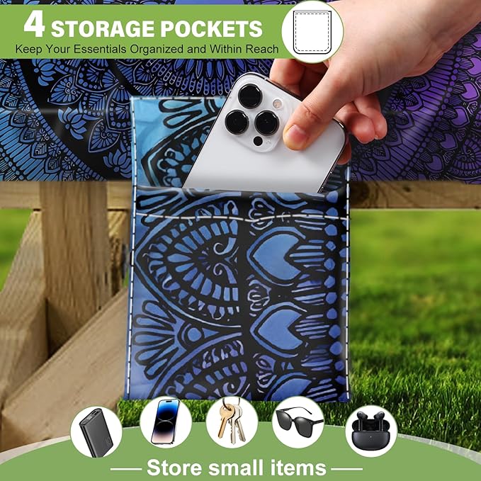 Picnic Table Cover with Bench Covers Vinyl Elastic Edges Fitted Rectangle Seat Tables Waterproof 3-Piece96X30in Set Outdoor Rectangular Folding Backing Tablecloth for Camping Over SizeTie-Dye108