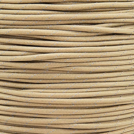 Paracord Planet Reflective 550lb Paracord – 7 Strand Type III Nylon Parachute Cord for Outdoor Visibility, Hiking, and Crafting – 30+ Colors and 4 Length Options