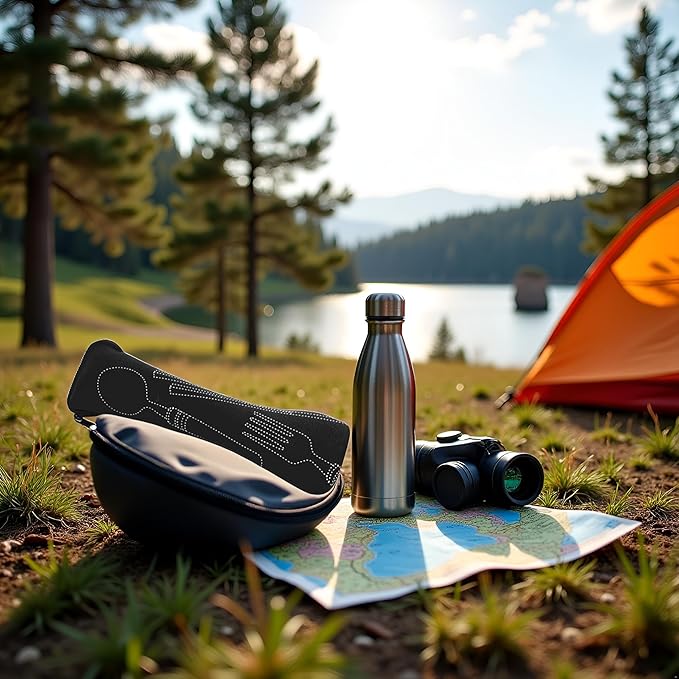 Black Portable Tableware Bag Outdoor Travel Camping Cutlery Pouch Storage Bag Flatware Tableware Dinnerware Carrying Case for Knife, Fork, Spoon, Tea Spoon, Chopsticks, Bottle Opener, Straws Flatware