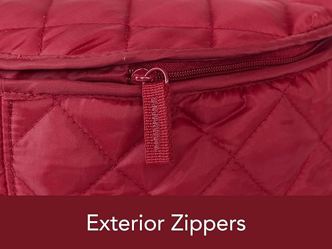 Covermates Keepsakes - Dish Storage - Padded Protection - ID Window - Stain Resistant - Machine Washable - China Storage, Red